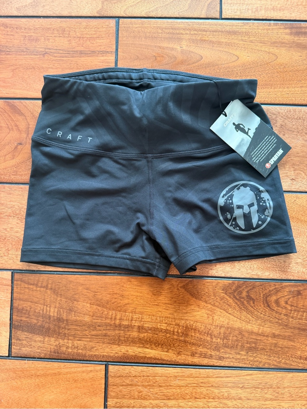 Craft Women’s Black Athletic Shorts - Spartan Edition